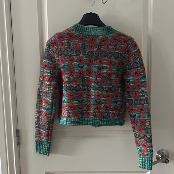 🎀ZARA bloggers favourite floral jacquard cardigan medium - Picture 5 of 16